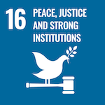 icon for sustainable development goal number 16 peace justice and strong institutions